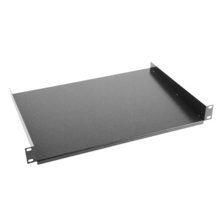 Lanberg AK-1008-B Bandeja Fija 1U para Rack de 19 pulgadas, Negro